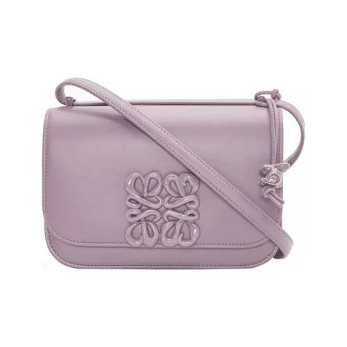 LOEWE Goya Коровья кожа Сумка через плечо Маленькая Женская Светло-фиолетовая