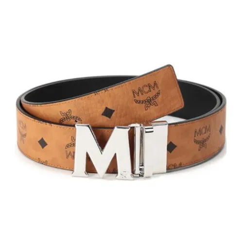 MCM Холщовая кожа Ремни Коричневый Унисекс