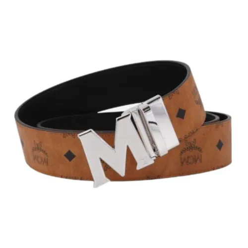 MCM Кожаные ремни Черный Коньяк Унисекс