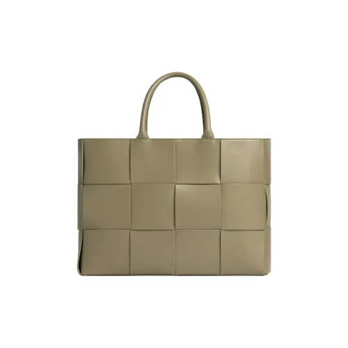 Bottega Veneta Arco Телячья кожа Тоут Сумка Сумка для покупок Сумка среднего размера Мужская Тауповая