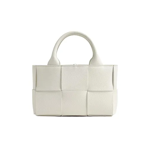 Bottega Veneta Arco Коровья кожа Тоут Сумка Сумка для покупок Сумка Extra Mini Женская Белая