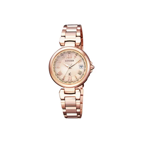 CITIZEN Ecology Drive Collection Солнечный Кварцевый механизм Нержавеющая сталь Ремешок Часы Женские Золотистый Циферблат