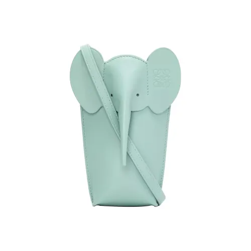 LOEWE Elephant Pocket Чехол для телефона из коровьей кожи сумка через плечо стандартная женская светлый селадон глазурь