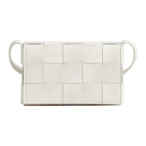 Bottega Veneta CASSETTE подушка сумка Овечья шкура Тофу Сумка через плечо Маленькая Женская Белая