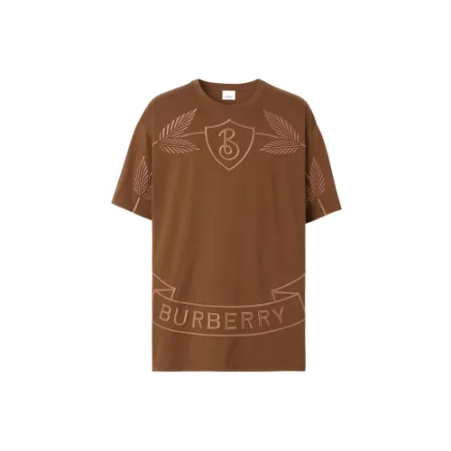 Burberry Темно-коричневые Мужские T-рубашки
