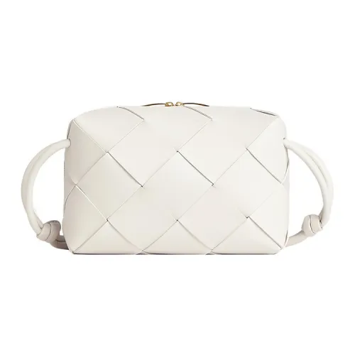 Bottega Veneta Cassette Овчина Camera Сумка Сумка через плечо Маленькая Женская Белая