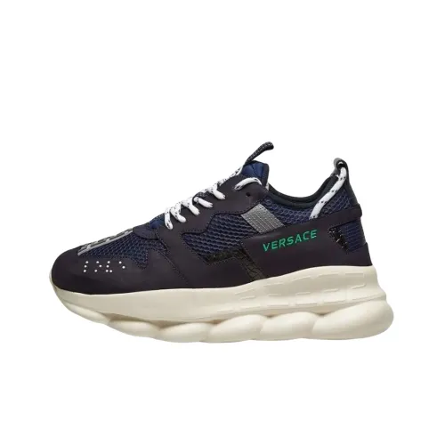 VERSACE Низкий топ Повседневная обувь Мужская Синяя