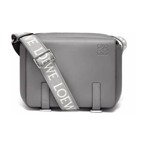 LOEWE Soft Smooth Коровья Кожа Сумка-Сэтчер Сумка через плечо Сумка на плечо Мужская Асфальт Серый