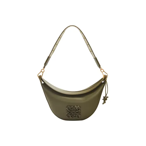 LOEWE Luna Сатин Коровья кожа Сумка сумка через плечо Женские Чай Пыль Глазурь