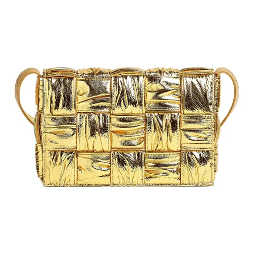 Bottega Veneta CASSETTE подушка сумка Овечья кожа Тофу Сумка через плечо Женская Золото