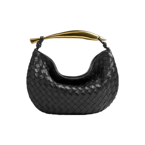 Bottega Veneta Sardine Овчина Сумка Маленькая Женская Черная