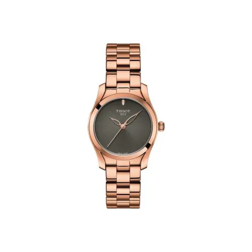 TISSOT Quartz Механизм Женские часы 30MM Серый циферблат Корпус из нержавеющей стали Ремешок из нержавеющей стали