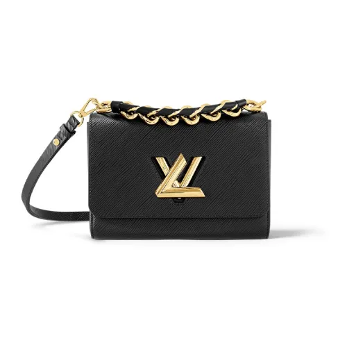 LOUIS VUITTON Twist Epi Коровья кожа Крупнозернистая текстура Сумка через плечо Средняя Женская Черная