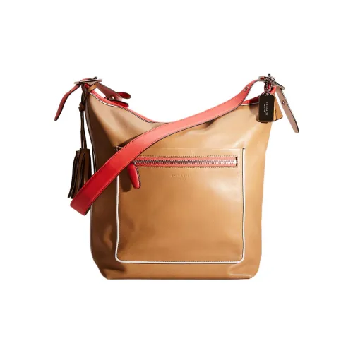 COACH Legacy Дубленая кожа дорожная сумка сумка через плечо сумка на плечо большая женская светлый песочный