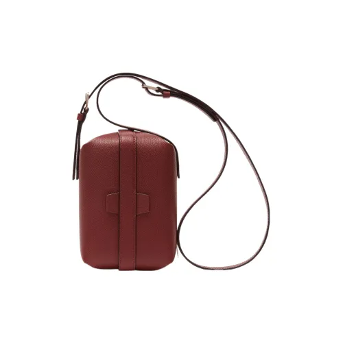 Valextra Tric Trac Millepunte Телячья кожа Коробка Сумка через плечо Женская Бургунди