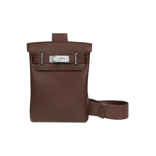 HERMES Hac a Dos Коровья кожа Togo Сумка через плечо Маленькая Унисекс 4H Какао