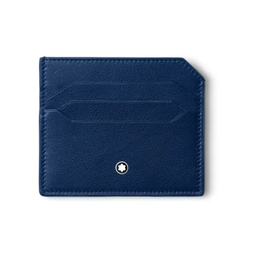 MONTBLANC Meisterstuck Full Рельефная голень кожаный держатель для карт Мужской Midnight Blue