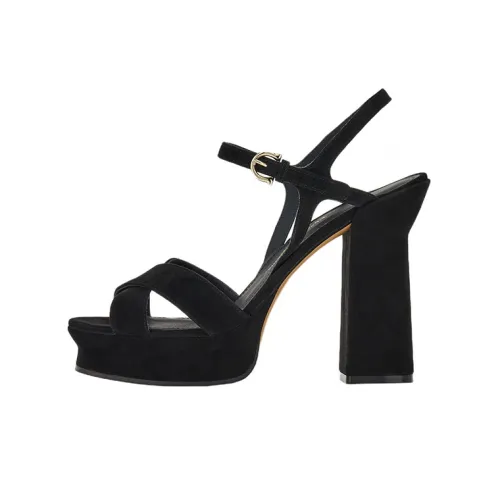 FERRAGAMO GANCINI One Ремень Сандалии 11,5 см Женские Черные