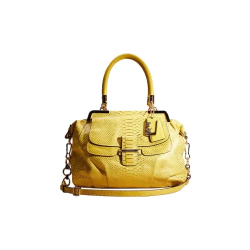 COACH Lilly Тисненая кожа Доска Сумка через плечо Сумка Большая Женская Желтая