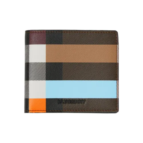 Burberry Телячья кожа Украшение Кошелек Мужской Цвет Береза Темно-Коричневый