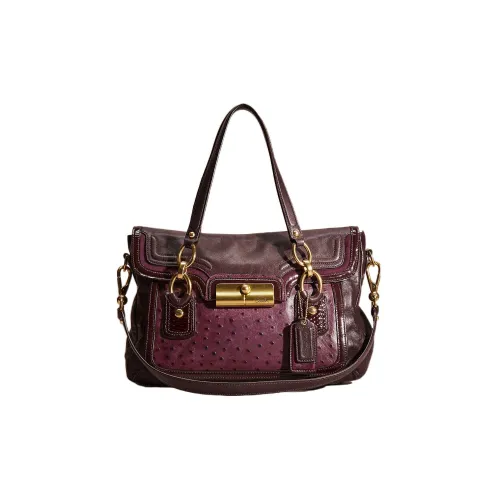 COACH Kristin Кожа Сумка Сумка через плечо Сумка через плечо Большая Женская Сливовый Красный