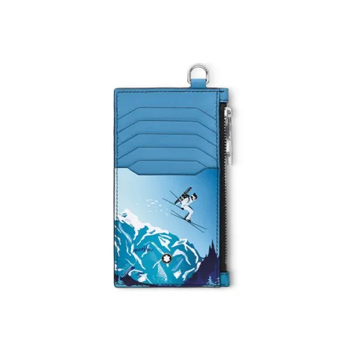 MONTBLANC Коровья кожа с вставками из кожи кошелек для монет держатель для карт мужской синий