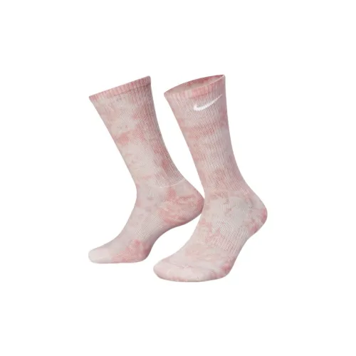 NIKE 2 шт Коралловый Светло-розовый Унисекс Колено высокие Носки