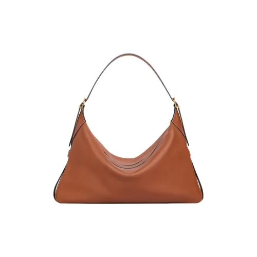 CELINE Romy Collection Мягкая Телячья Кожа Одно Плечо Сумка Большая Женская Коричневая