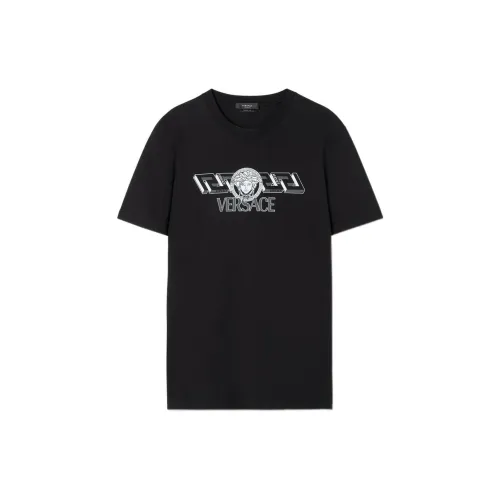 VERSACE Мужские черные T-рубашки