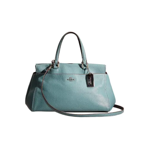 COACH Fulton Пескоструйная кожа Доска для ноутбука Сумка через плечо Сумка Большая Женская Морской синий