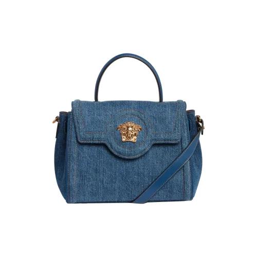 VERSACE La Medusa Деним Сумка через плечо Сумка Средний Мужской Синий