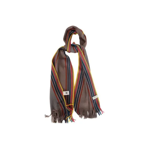 Paul Smith Шерстяные Вязаные Шарфы Серые Мужские