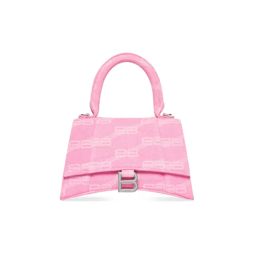 Balenciaga HOURGLASS Деним Сумка Hourglass Сумка через плечо Сумка Маленькая Женская Розовая