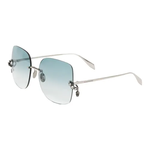 Alexander McQueen Солнцезащитные очки Серебряные Женские