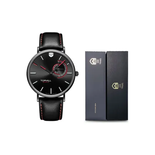 TOPHILL Кварцевый механизм Часы Мужские Черный Циферблат TS016G.PB1152