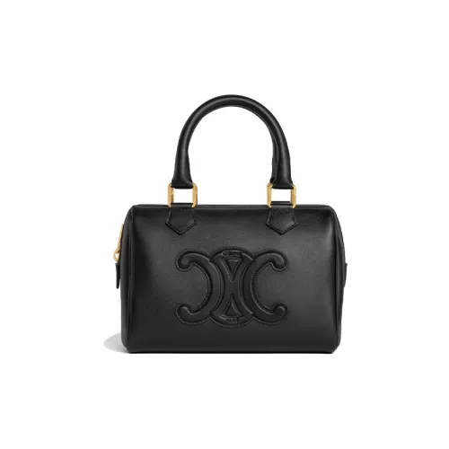 CELINE Cuir Triomphe Triumph Телячья кожа Сумка через плечо Сумка Маленькая Женская Черная