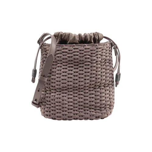 BRUNELLO CUCINELLI Замша Сумка через плечо Стандартная Женская Светлый Умбра