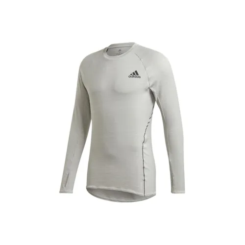 Adidas Бег Т-Рубашка Мужская Светло-Серый