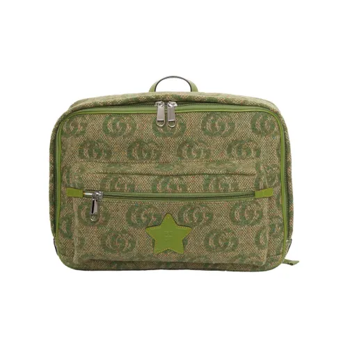 GUCCI Жаккард Шерсть Рюкзак Для Детей Зеленый