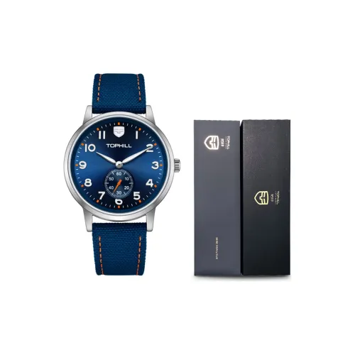 TOPHILL Кварцевый механизм Часы Мужские Синий циферблат TW090G.P1322