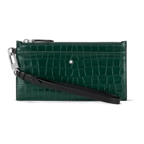 MONTBLANC Meisterstuck Коровья кожа с вставками из кожи держатель для карт кошелек сумка клатч мини мужской британский зеленый