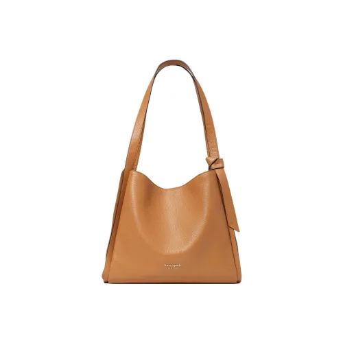 Kate Spade Knott Коровья кожа Сумка через плечо Большая Женская Коричнево-желтая