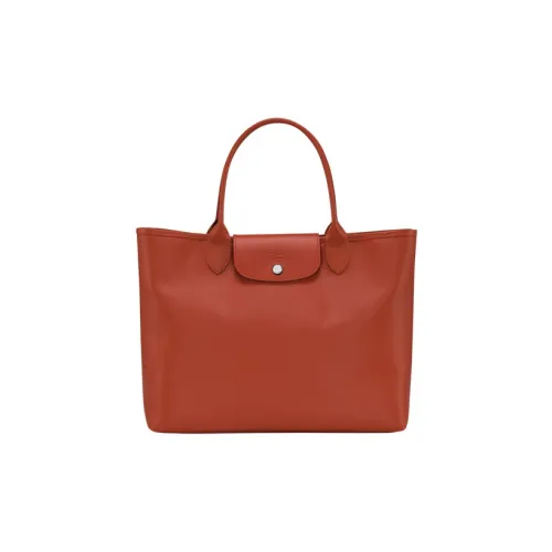 LONGCHAMP Le Pliage City Покрытый холст с кожаными вставками одно плечо сумка женский апельсин