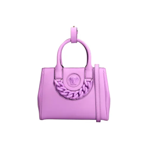 VERSACE La Medusa Сумка через плечо из коровьей кожи маленькая сумка женская светло-фиолетовая
