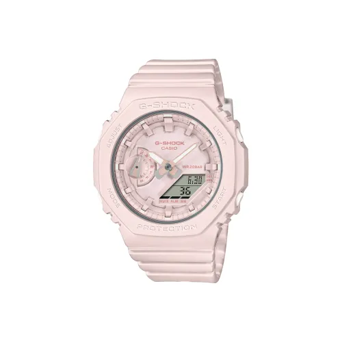 CASIO г Shock Farmhouse Дуб Кварцевый механизм Смола Ремень Часы Женские Розовый Циферблат часов