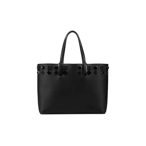 CL LUBOTING Телячья кожа Тоут Сумка Сумка для покупок Сумка Женская Черная