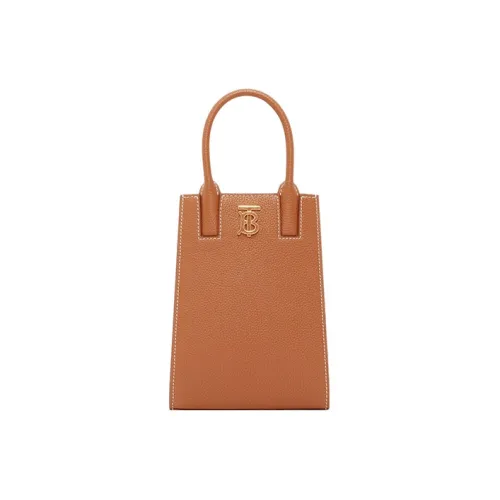 Burberry Frances Телячья кожа Тоут Сумка Сумка для покупок Сумка Мини Женская Теплая Красно-коричневая