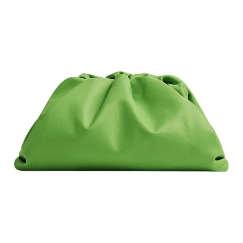 Bottega Veneta POUCH Облачная сумка Коровья кожа Клатч Женские Лимон Зеленый