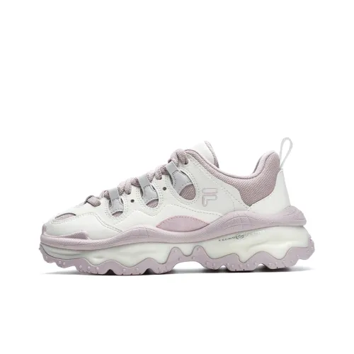 FILA FUSION QD96 Низкий Топ Casual Женский Белый Розовый