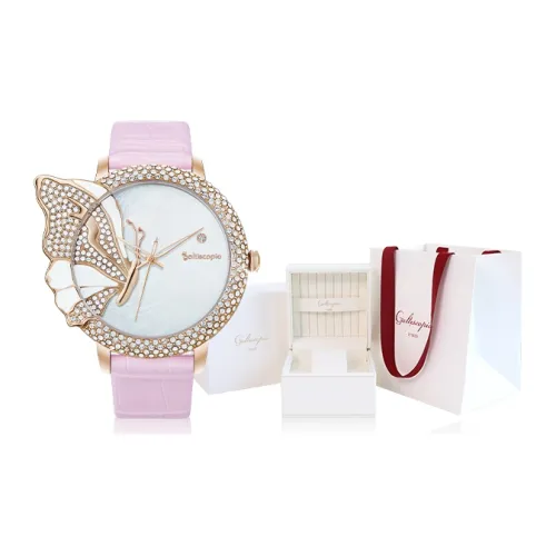 GALTISCOPIO Guard Наручные часы Кварцевый механизм Натуральная кожа Ремешок Белый циферблат Женские часы GADRGS001PPLS